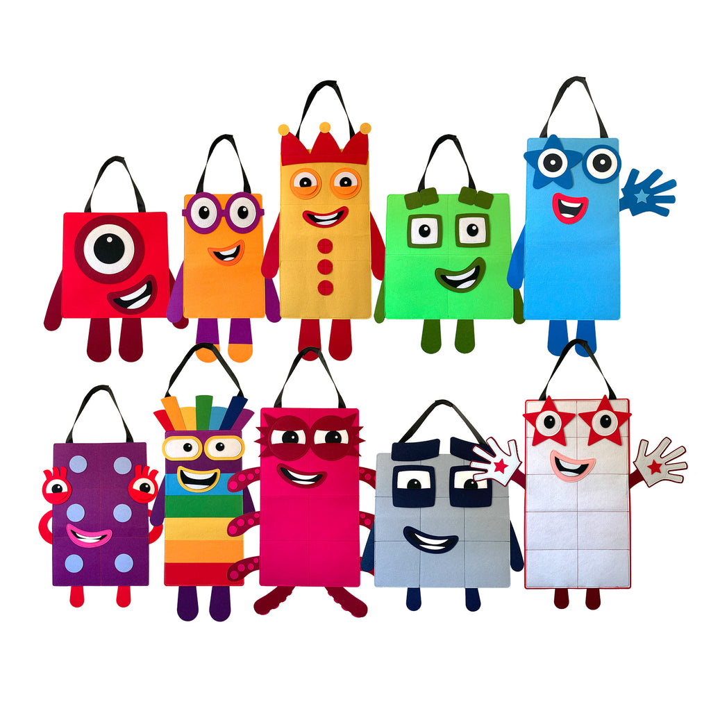 Kids and Adults Number Costume, Halloween Costume, Birthday Party Costume, Numbers 1–10, Educational Math Blocks Costume