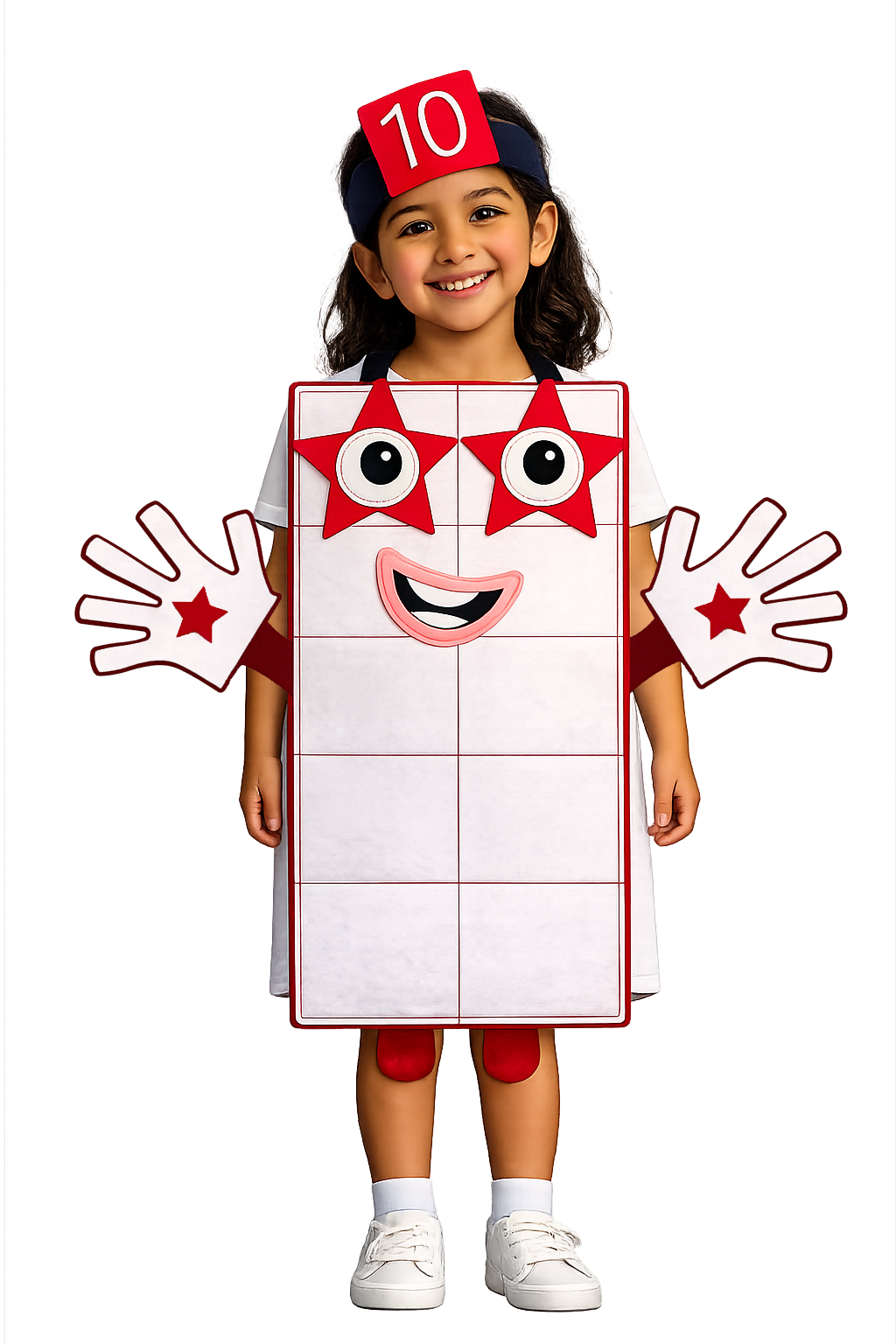 White Number 10 Costume – Halloween Math Costume for Kids & Adults (Pre-order — ships in mid-August)