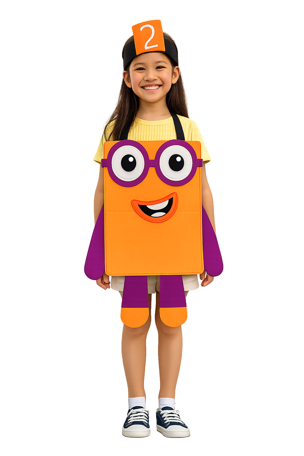 Orange Number 2 Costume – Halloween Math Costume for Kids & Adults (Pre-order — ships in mid-August)