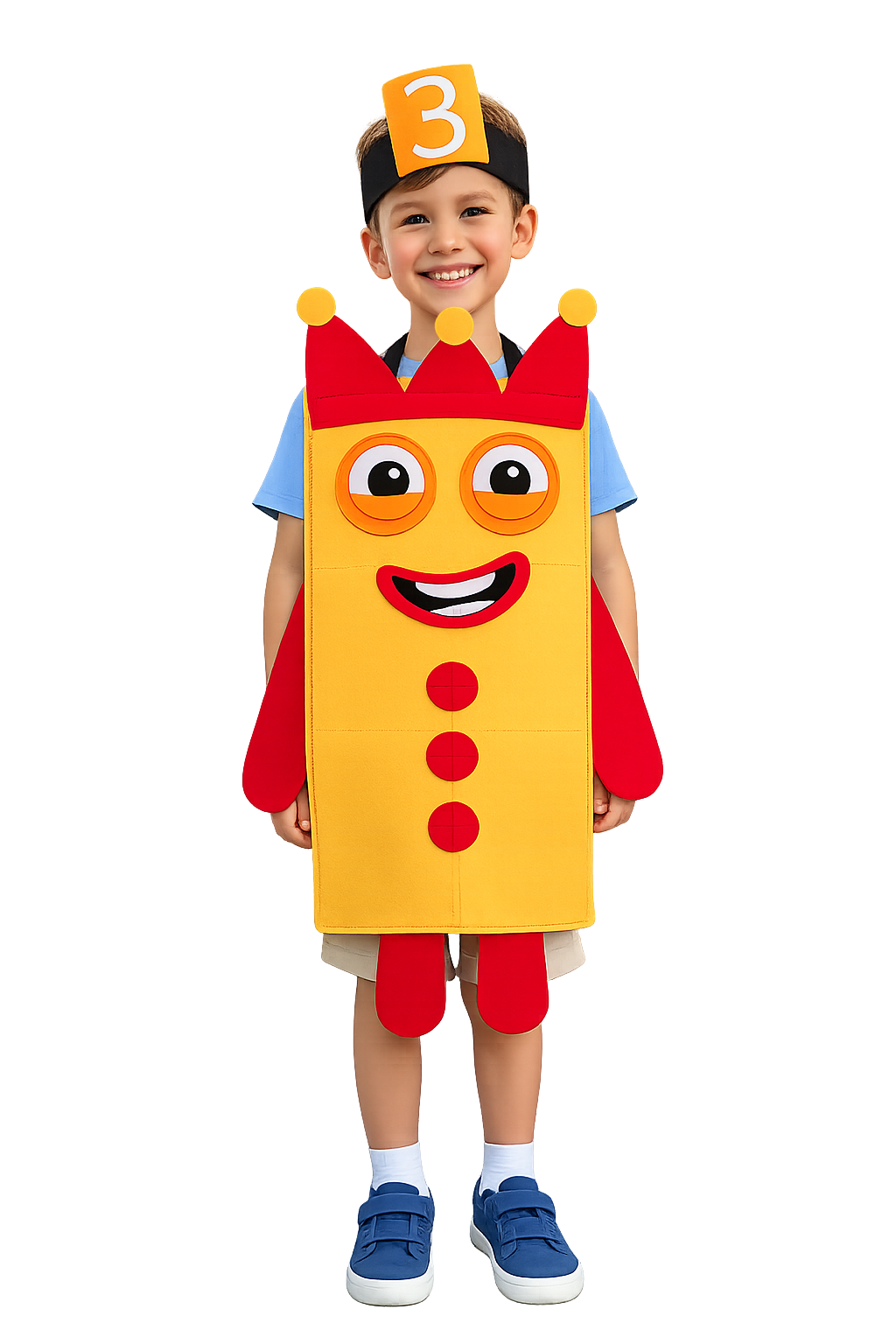 Yellow Number 3 Costume – Halloween Math Costume for Kids & Adults (Pre-order — ships in mid-August)