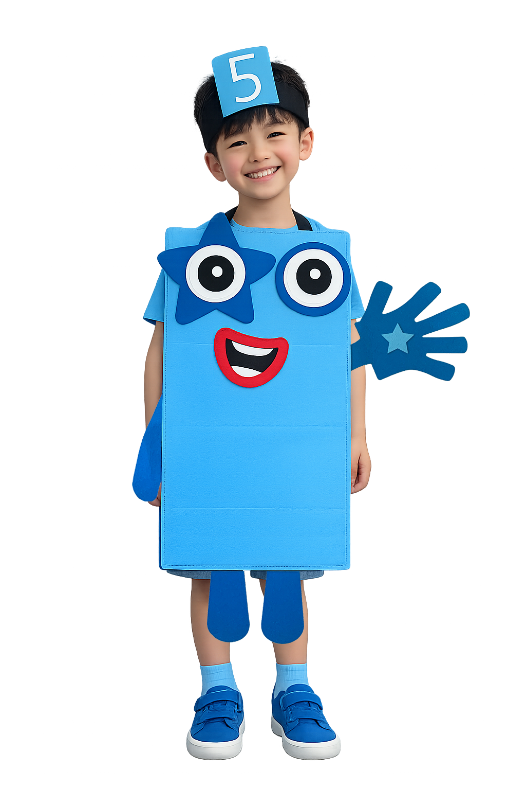 Light Blue Number 5 Costume – Halloween Math Costume for Kids & Adults (Pre-order — ships in mid-August)