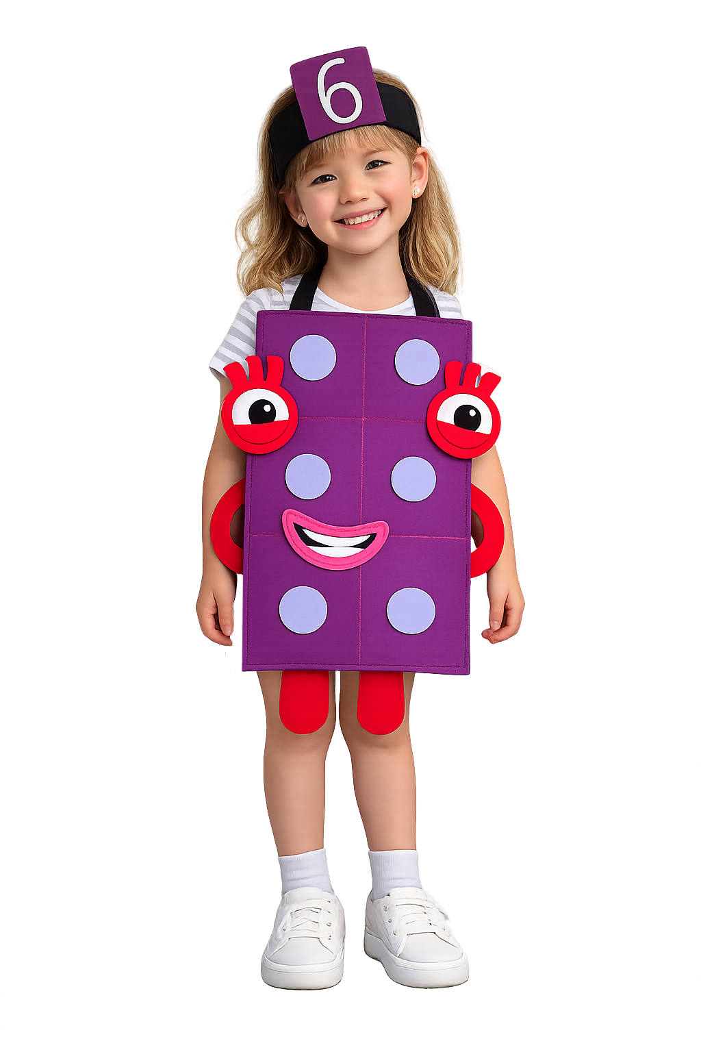 Purple Number 6 Costume – Halloween Math Costume for Kids & Adults (Pre-order — ships in mid-August)